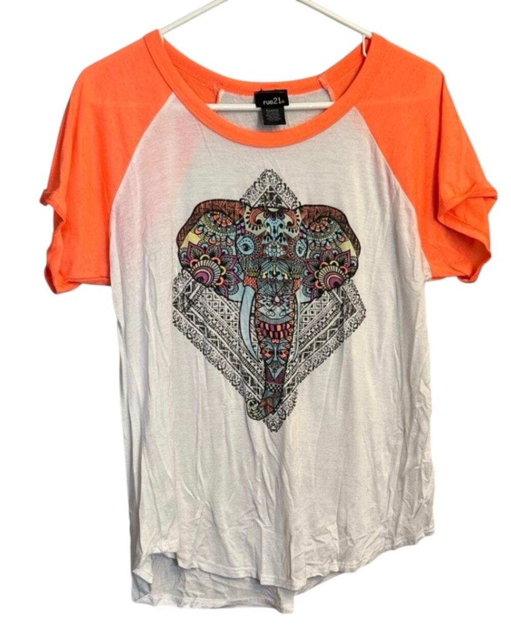 Vintage Rue21 XL Mandala Elephant Tee